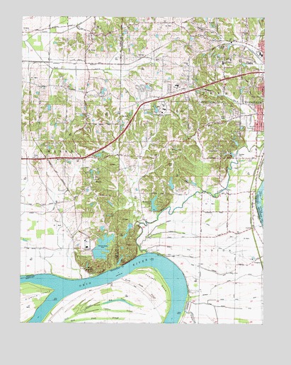 West Franklin, IN USGS Topographic Map