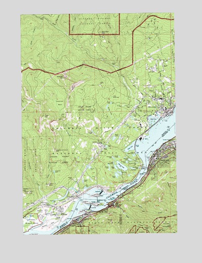 Bonneville Dam, OR USGS Topographic Map