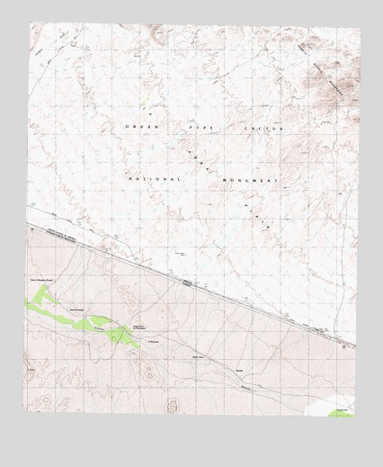 West of Lukeville, AZ USGS Topographic Map