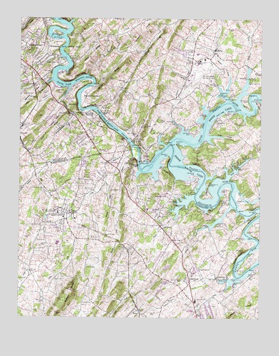 Boone Dam, TN USGS Topographic Map
