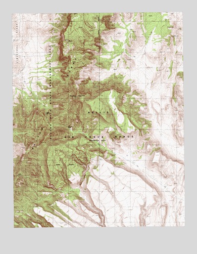 Wheelbarrow Peak, NV USGS Topographic Map