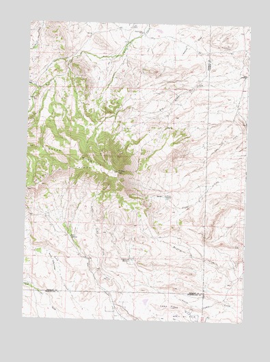 Whiskey Peak, WY USGS Topographic Map