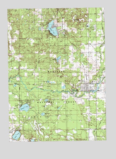 White Cloud Michigan Map White Cloud, Mi Topographic Map - Topoquest