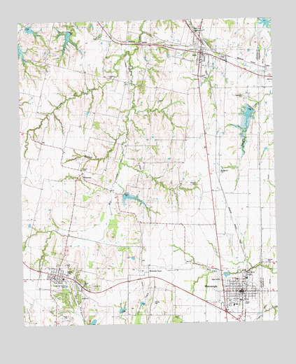 Whitewright, TX USGS Topographic Map