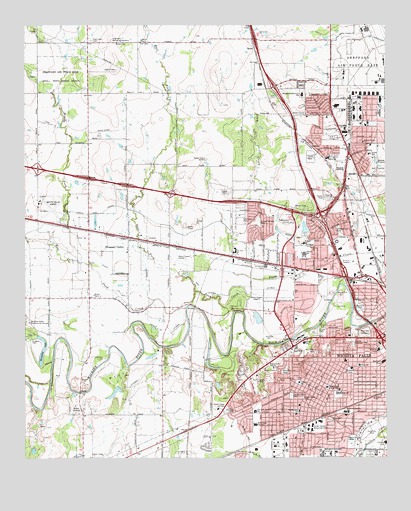 Wichita Falls West, TX USGS Topographic Map