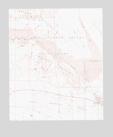 Borrego Mountain, CA USGS Topographic Map