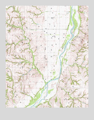 Aledo NE, OK USGS Topographic Map