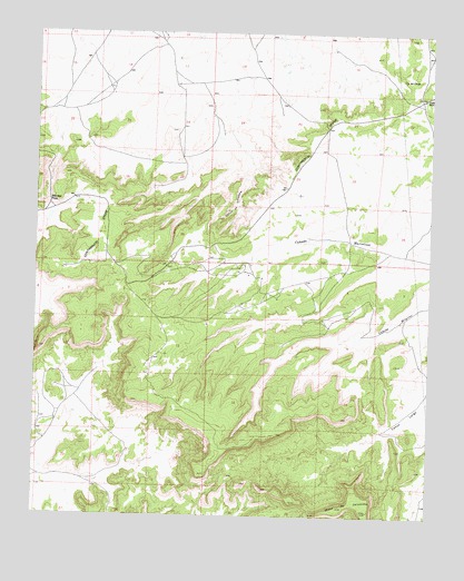 Borrego Pass, NM USGS Topographic Map
