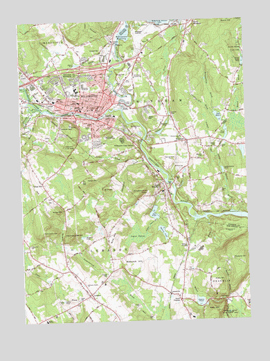 Willimantic, CT USGS Topographic Map