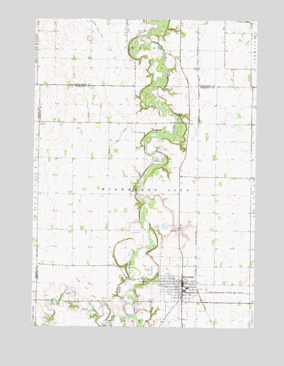 Winnebago, MN USGS Topographic Map