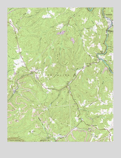 Winona, WV USGS Topographic Map