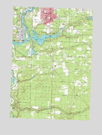 Wisconsin Rapids South, WI USGS Topographic Map