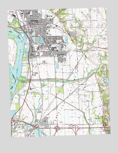 Wood River, IL USGS Topographic Map