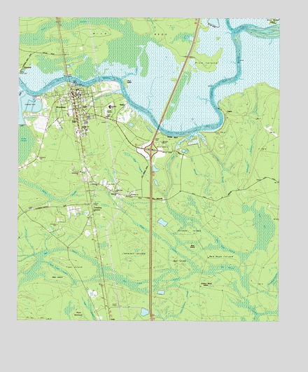 Woodbine, GA USGS Topographic Map