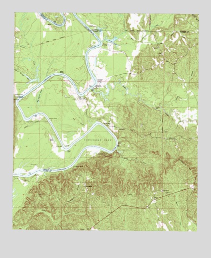 Woods Bluff, AL USGS Topographic Map