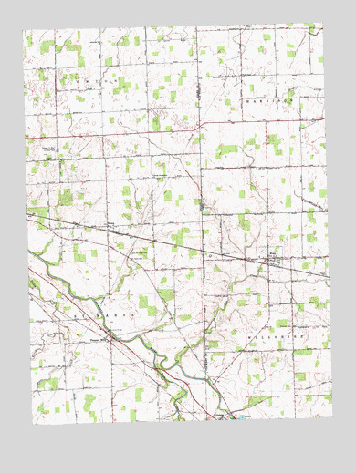 Wren, OH USGS Topographic Map