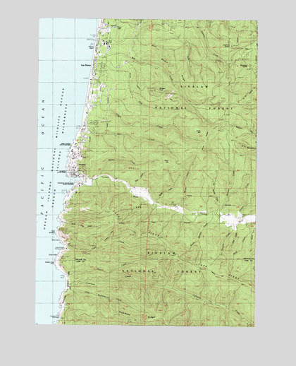 Yachats, OR USGS Topographic Map