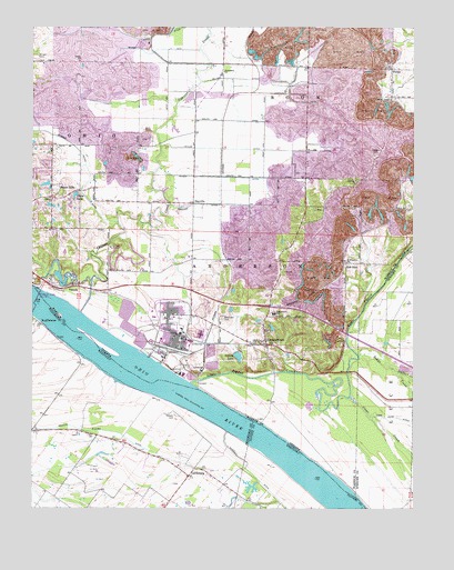 Yankeetown, IN USGS Topographic Map