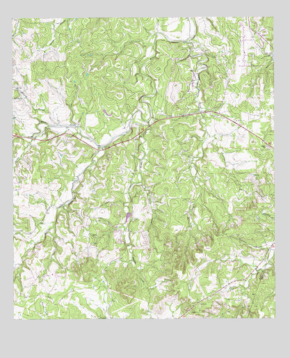 Yeager Creek, TX USGS Topographic Map