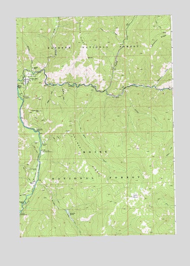 Yellow Pine, ID Topographic Map - TopoQuest