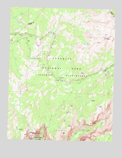 Yosemite Falls, CA USGS Topographic Map