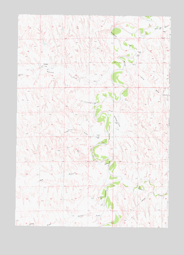 Bowman Flat, WY USGS Topographic Map