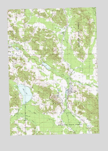 Boyne Falls, MI USGS Topographic Map