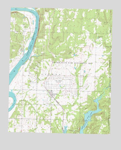 Braggs, OK USGS Topographic Map