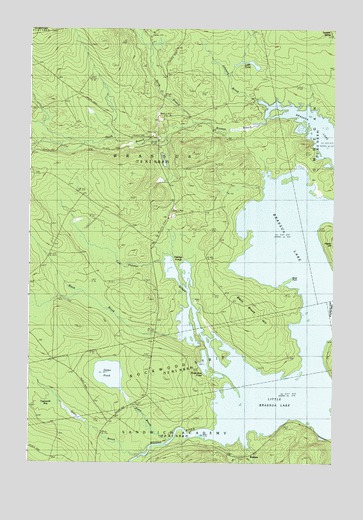 Brassua Lake West, ME USGS Topographic Map