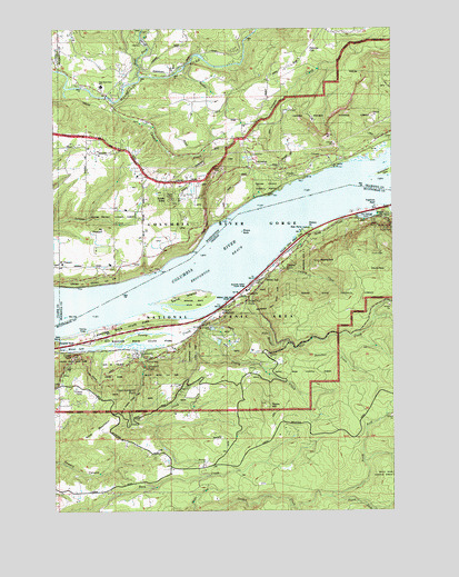 Bridal Veil, OR USGS Topographic Map