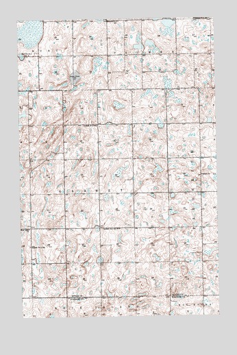 Bright Water Lake, ND USGS Topographic Map