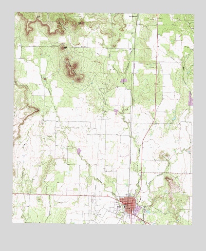 Bronte, TX USGS Topographic Map