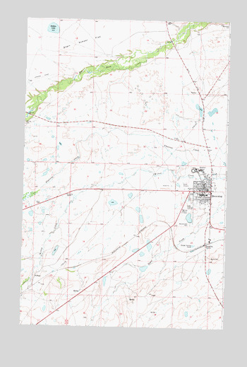 Browning, MT USGS Topographic Map