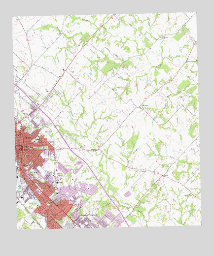 Bryan East, TX USGS Topographic Map