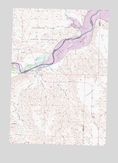 Alleman Station, SD USGS Topographic Map