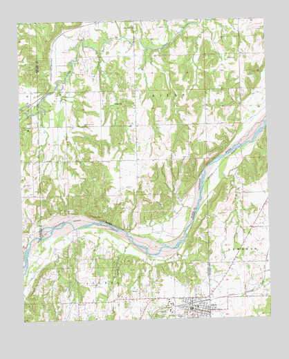 Allen, OK USGS Topographic Map