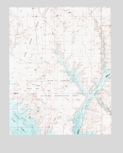 Bullfrog, UT USGS Topographic Map