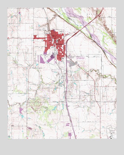 Burkburnett, TX USGS Topographic Map