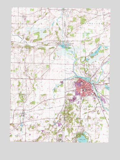 Burlington, WI USGS Topographic Map