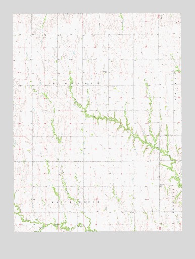 Burr Oak NW, KS USGS Topographic Map
