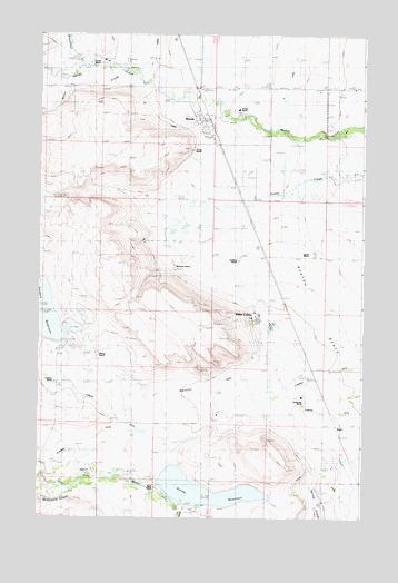 Bynum, MT USGS Topographic Map
