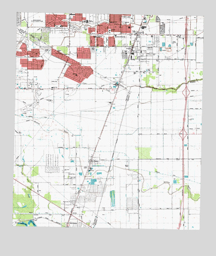 Almeda, TX USGS Topographic Map