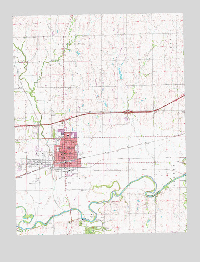 Abilene, KS USGS Topographic Map