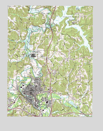 Cambridge, OH USGS Topographic Map