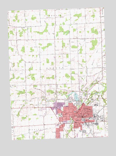 Adrian, MI USGS Topographic Map