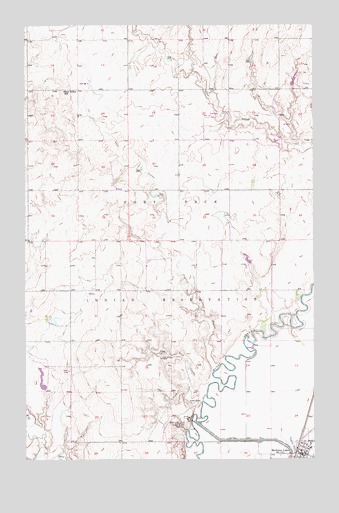 Alkali Coulee, MT USGS Topographic Map