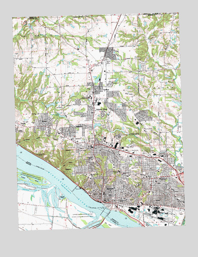 Alton, IL USGS Topographic Map