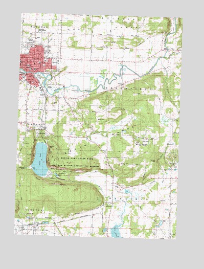 Baraboo, WI USGS Topographic Map