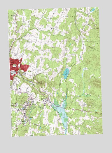 Barre East, VT USGS Topographic Map