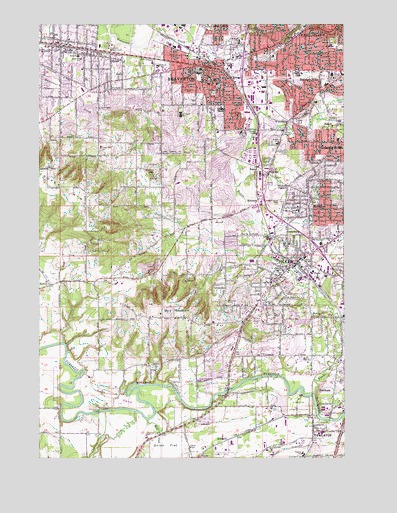 Beaverton, OR USGS Topographic Map